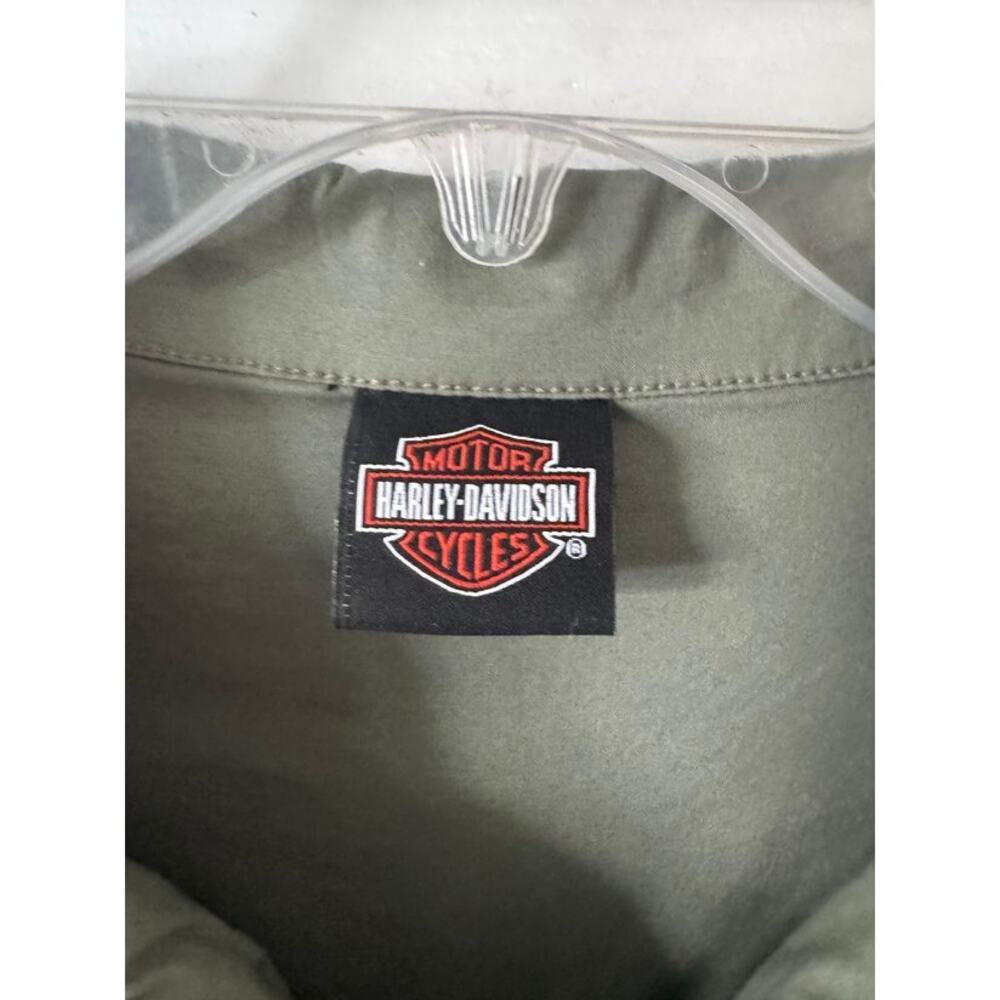 Harley-Davidson St. Thomas USVI Dealer Shirt Women's XL Olive Embroidered - Picture 12 of 12